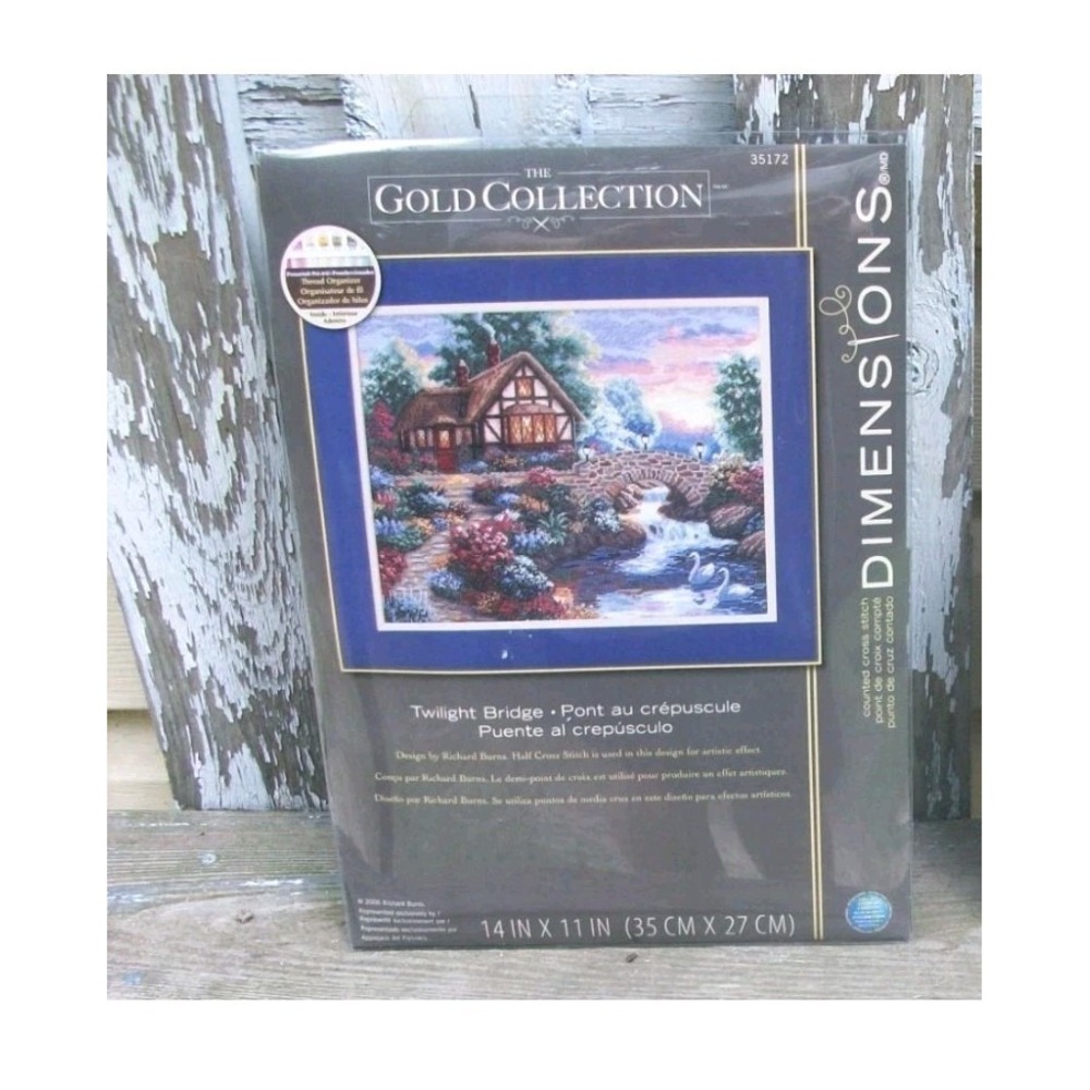 Dimensions Gold Twilight Bridge Cross Stitch Kit 35172 USA Made 2006 New Sealed